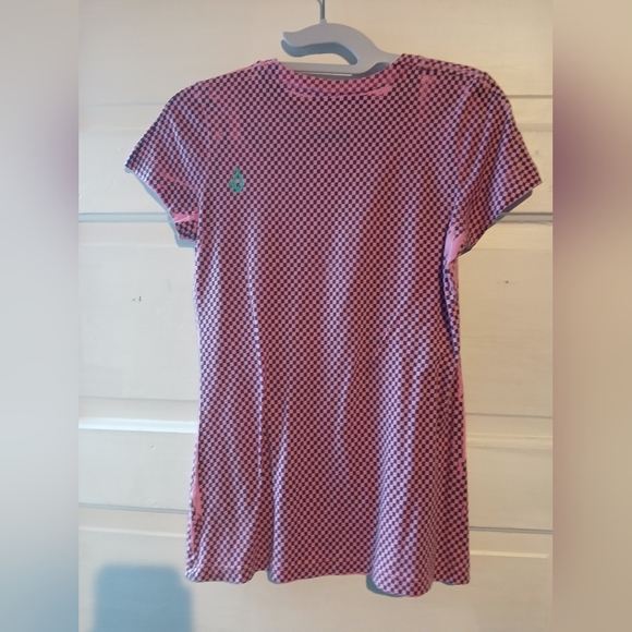 Pink checkered Volcom fitted tee - Picture 2 of 6
